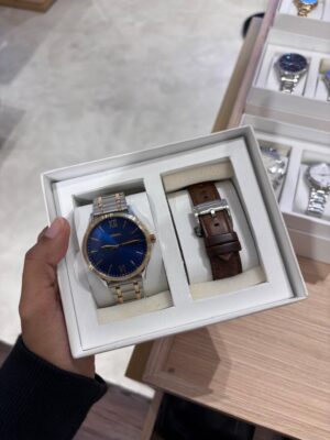 FOSSIL MEN'S FENMORE THREE-HAND TWO-TONE STAINLESS STEEL WATCH & STRAP BOX