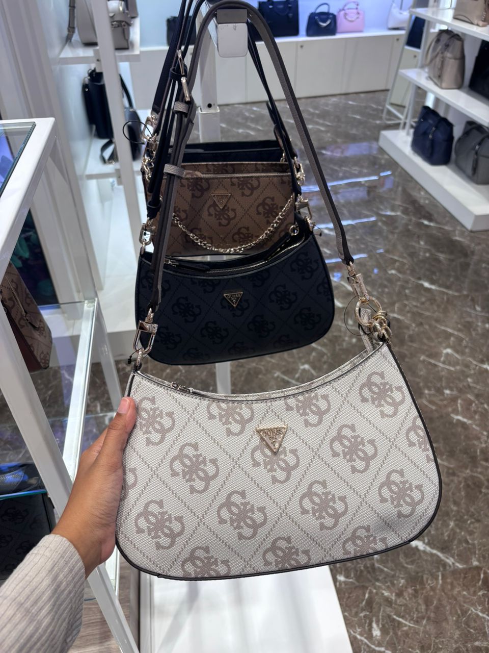 GUESS NOELLE HANDBAG (WHITE)